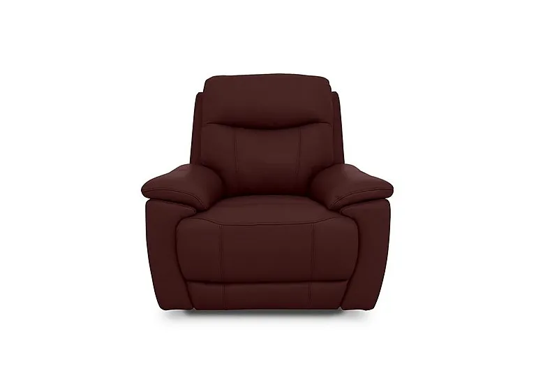 Sloane Leather Power Recliner Chair with Power Headrest - Ruby