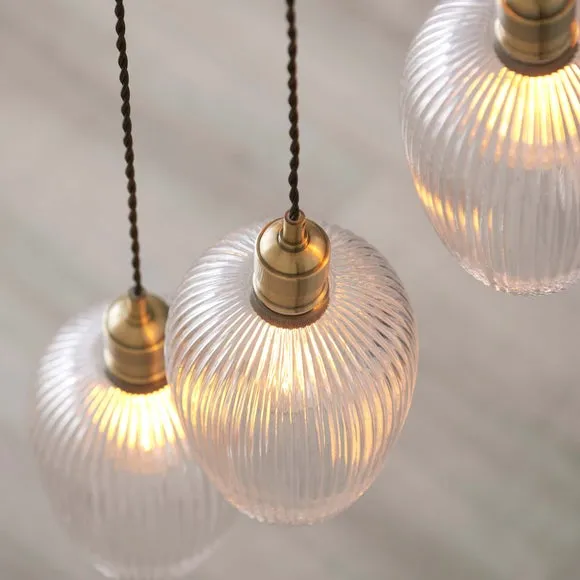 Vogue Sturt 7 Light Ribbed Adjustable Cascade Pendant Light 3
