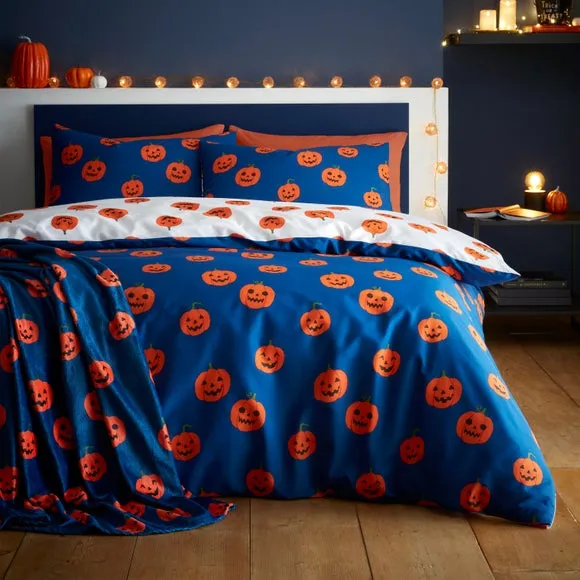 Catherine Lansfield Halloween Pumpkins Throw Blanket 130cm x 170cm 2