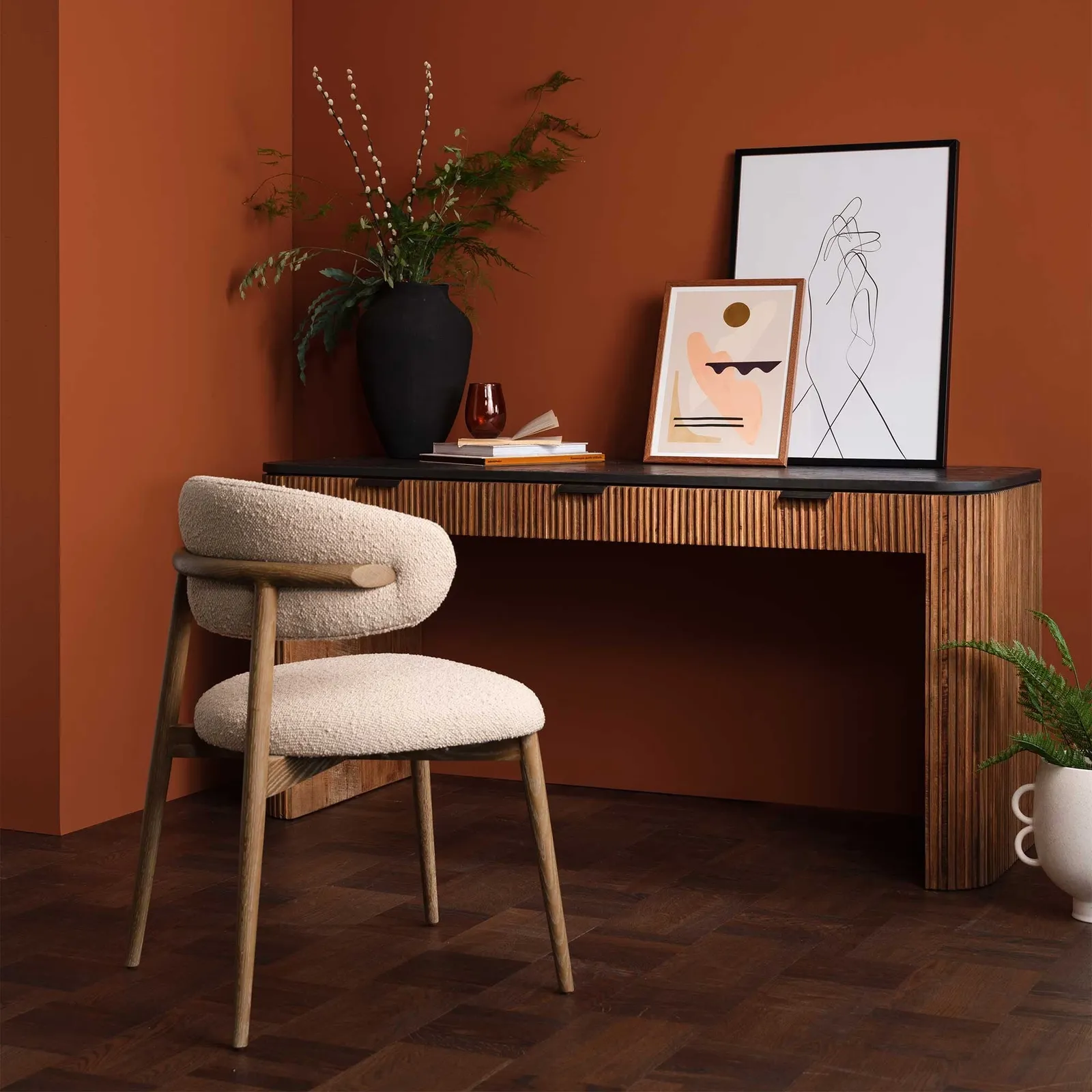 Trinidad Rectangular Desk, Teak Wood | Barker & Stonehouse 2