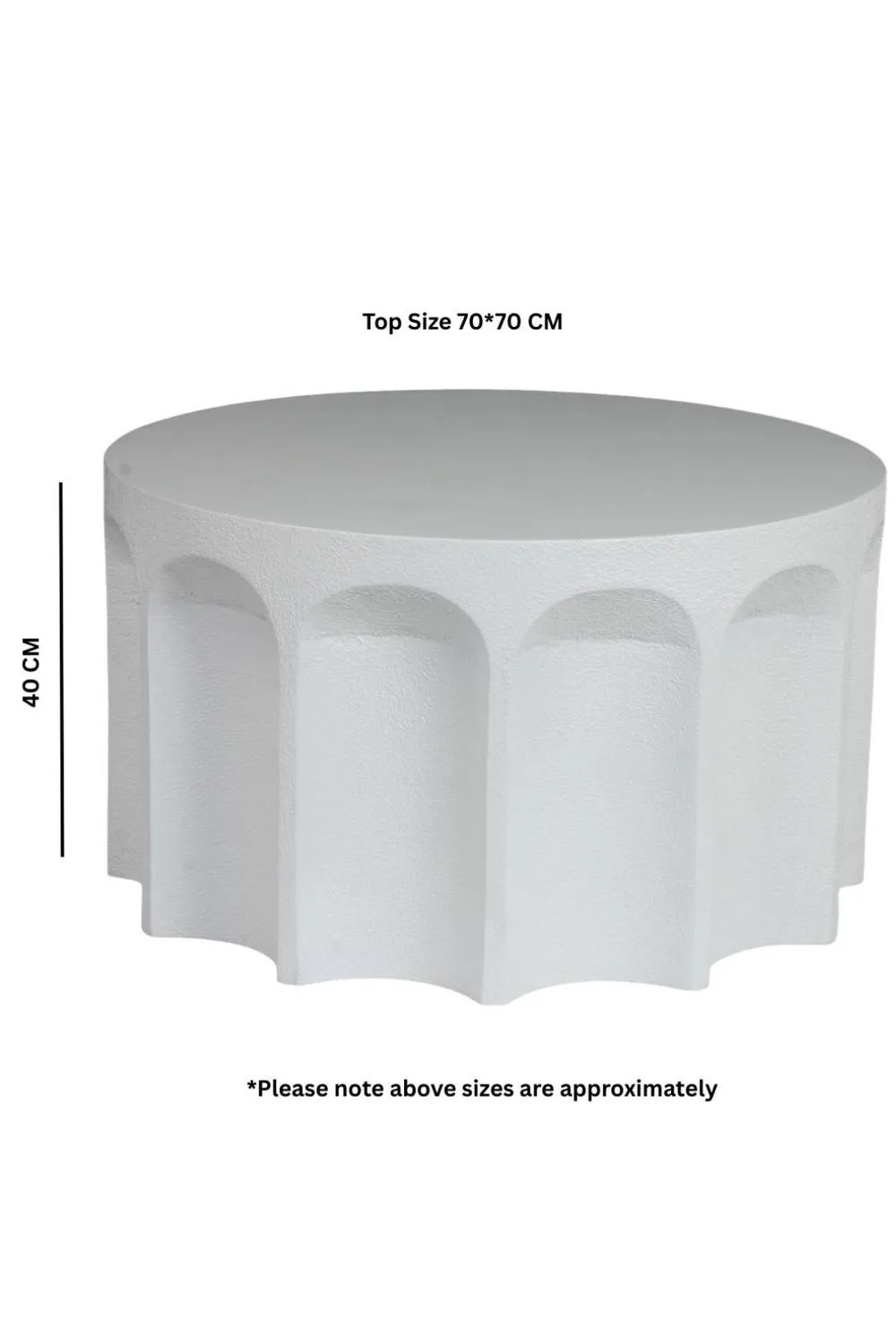 IH Design GEO Multi Arch Coffee Table in White 4