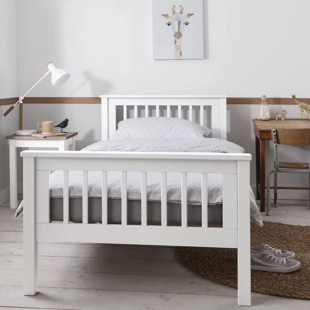 Nöa and Nani Hampshire Single Bed Frame in White 2