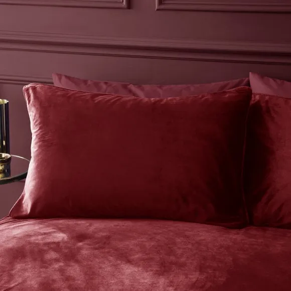 Catherine Lansfield Kingsley Soft Matt Velvet Duvet Cover and Pillowcase Set 2