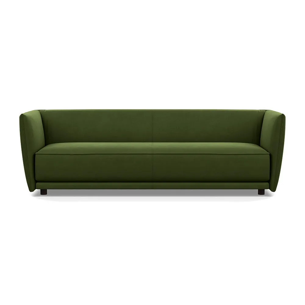 Heal's Valley 4 Seater Sofa Nobilis Velvet Leaf Walnut Stain Feet 1