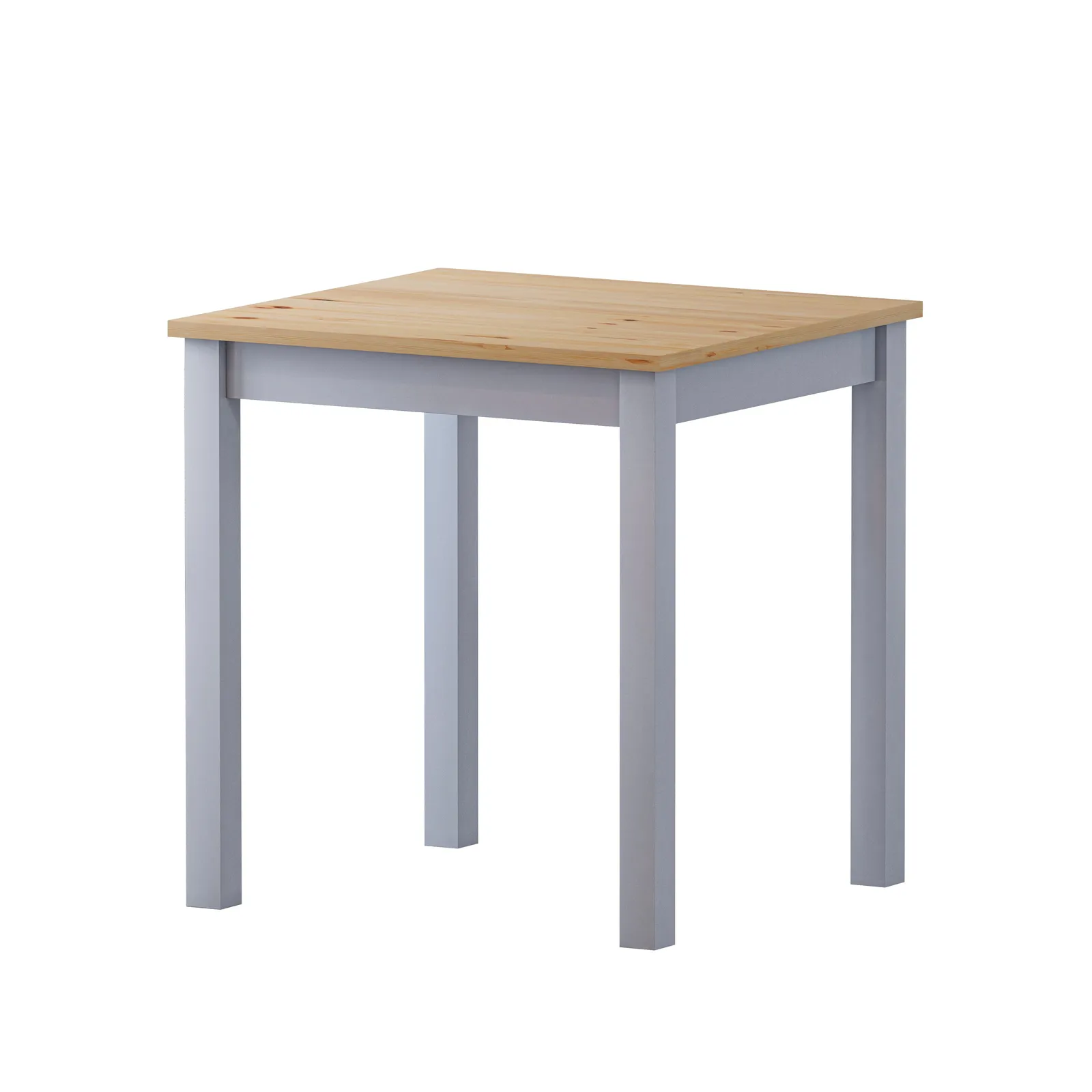 Comfy Living Ltd 3 Piece Wooden Dining Set Grey With Natural Tabletop 3