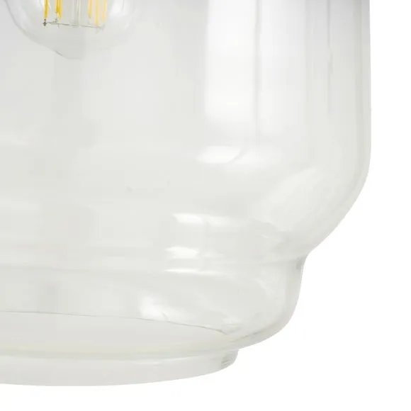 Fia Clear Glass Chain Drop Pendant Light 3