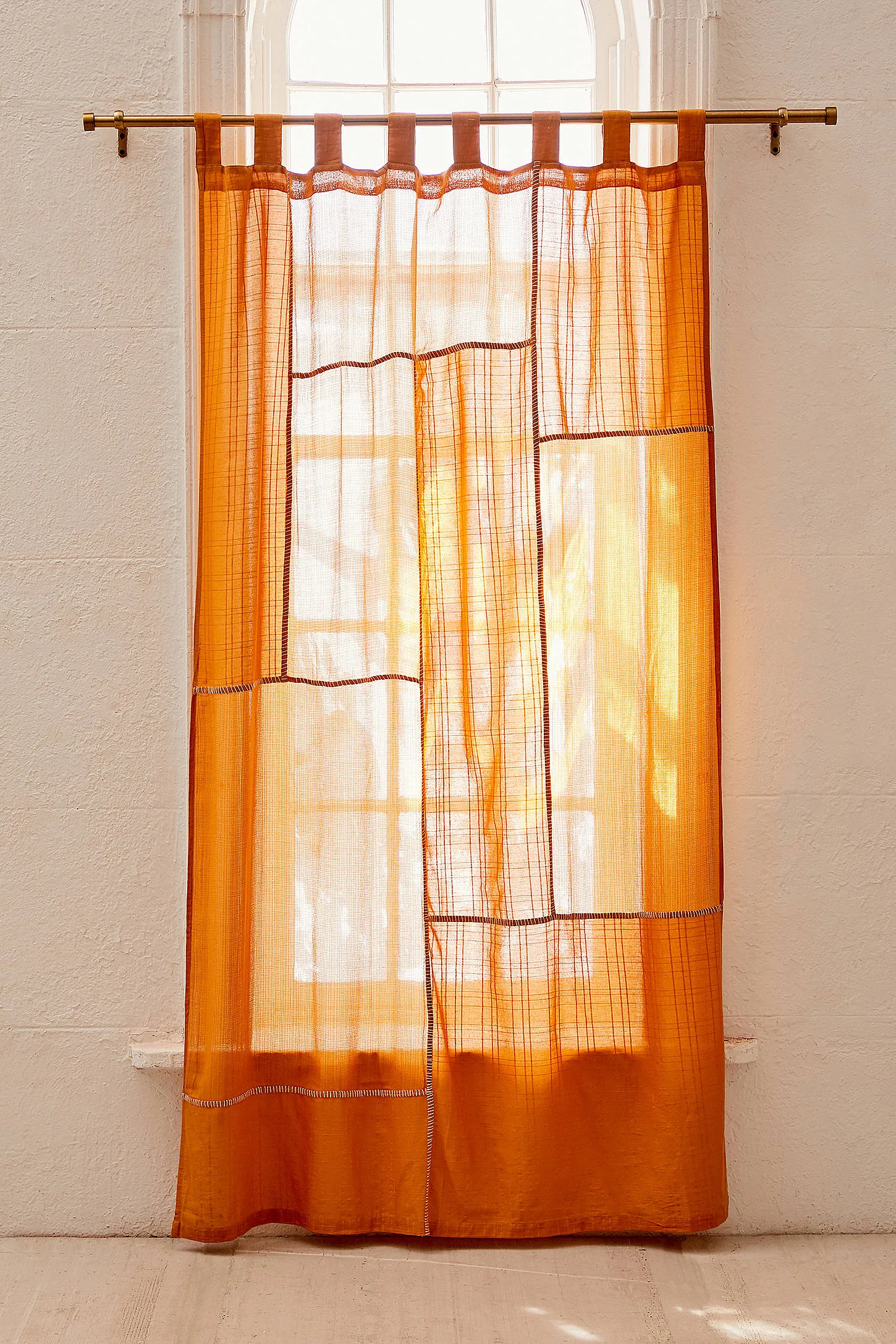 Honey Chloe Patch Curtain - Orange 2