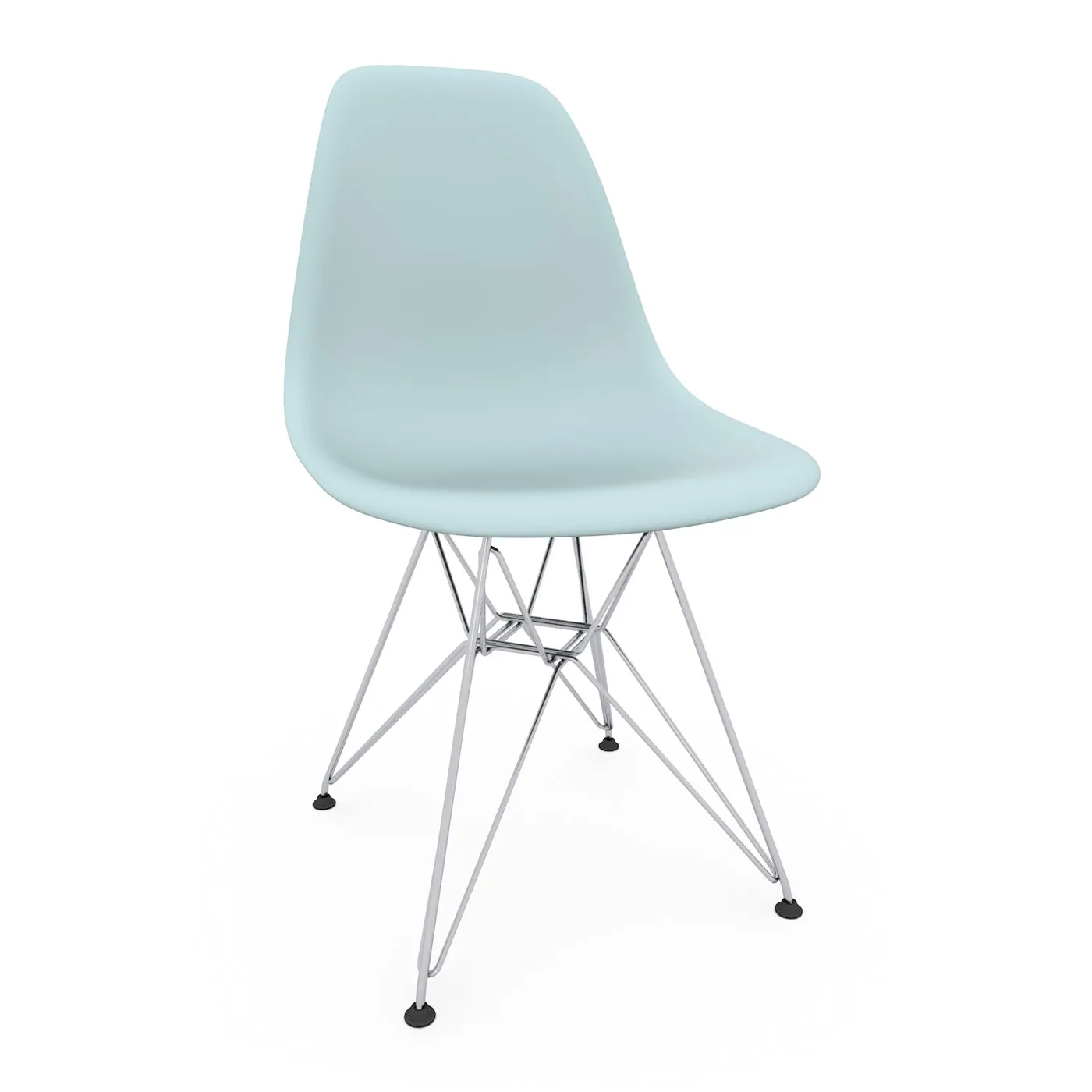 Vitra Eames DSR Chair New Height Ice Grey Chrome 1