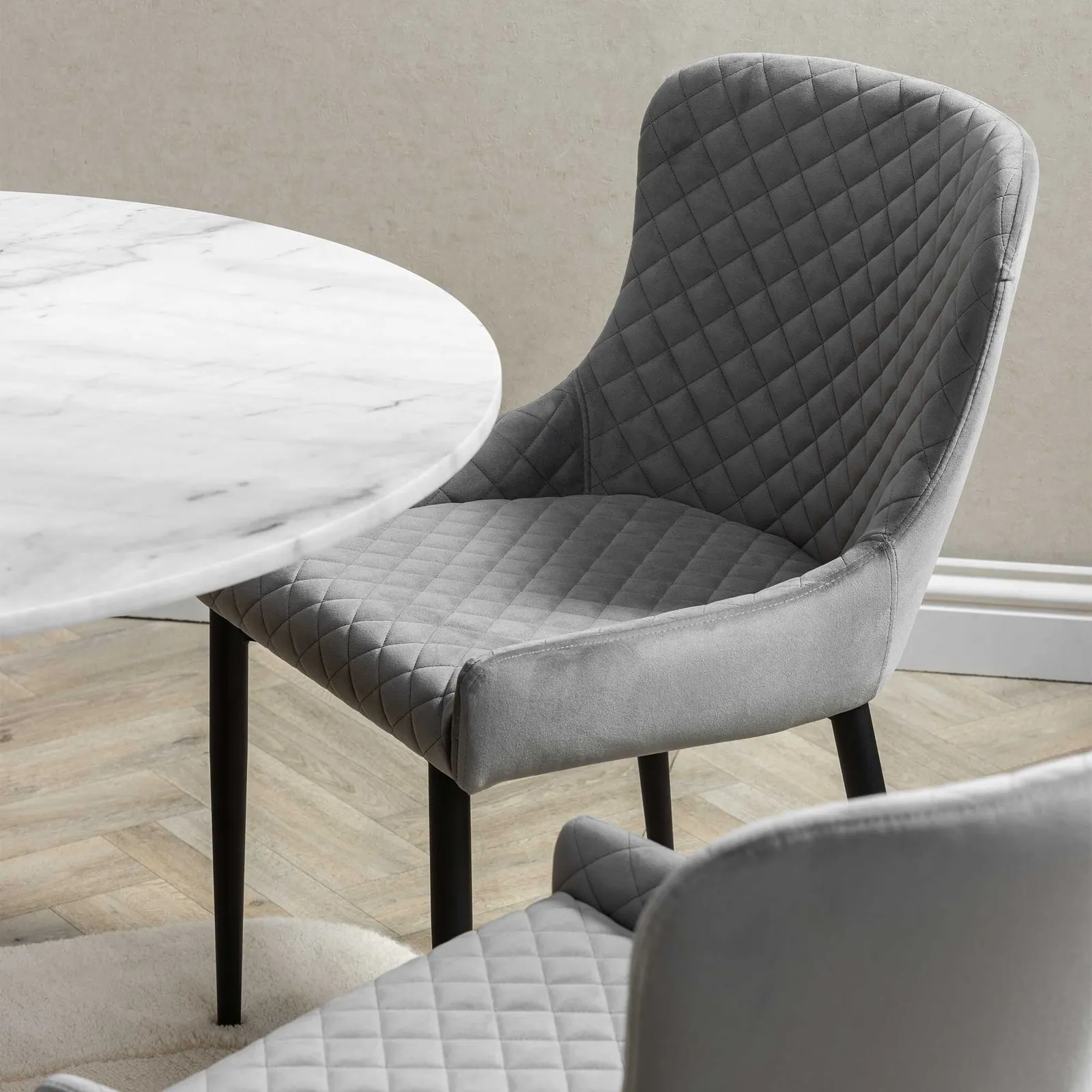 Rivington Dining Chair, Grey Velvet | Barker & Stonehouse 6