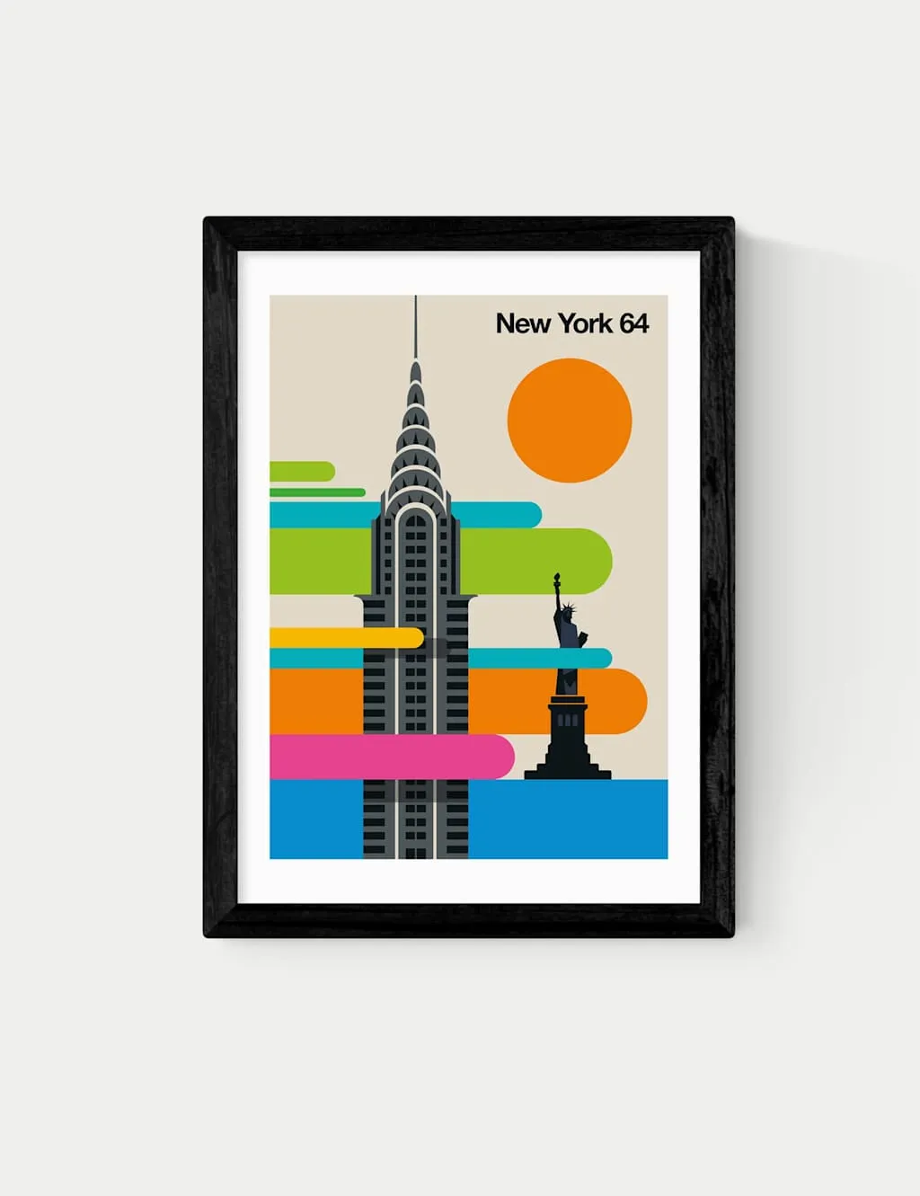 East End Prints New York 64 Framed Art Black