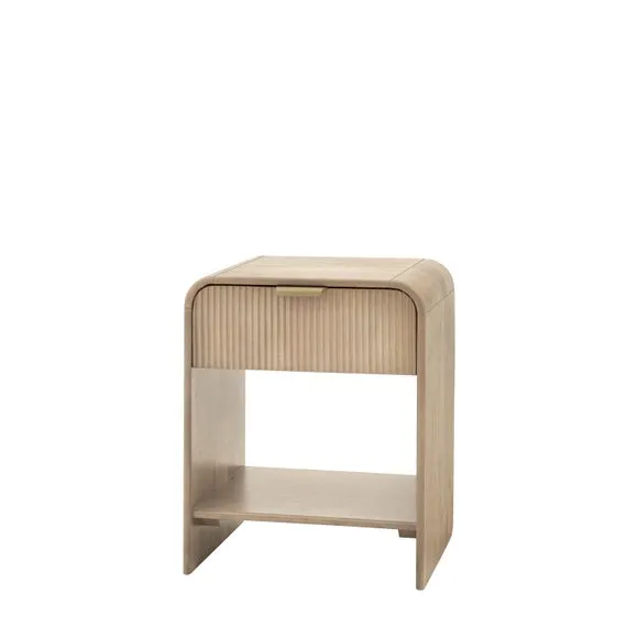 Cedar & Sage Ontario Mango Wood 1 Drawer Wide Bedside Table 6