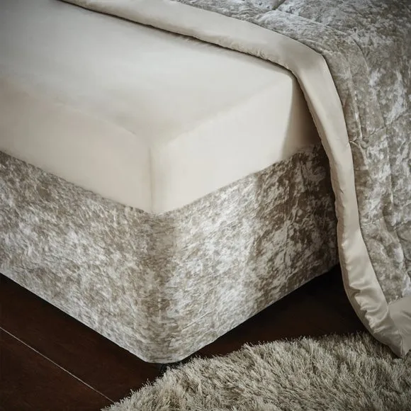 Catherine Lansfield Crushed Velvet Divan Base Bed Wrap 2