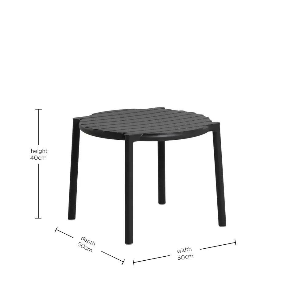 Lima Coffee Table, Round, Recycled Plastic, Black | Barker & Stonehouse 4