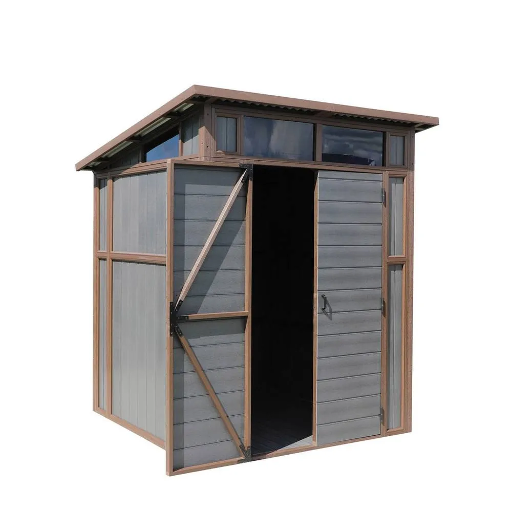 Mercia 7 x 7 Feet Premium Composite Pent Shed - L208 x W203 x H240 cm - Grey 4