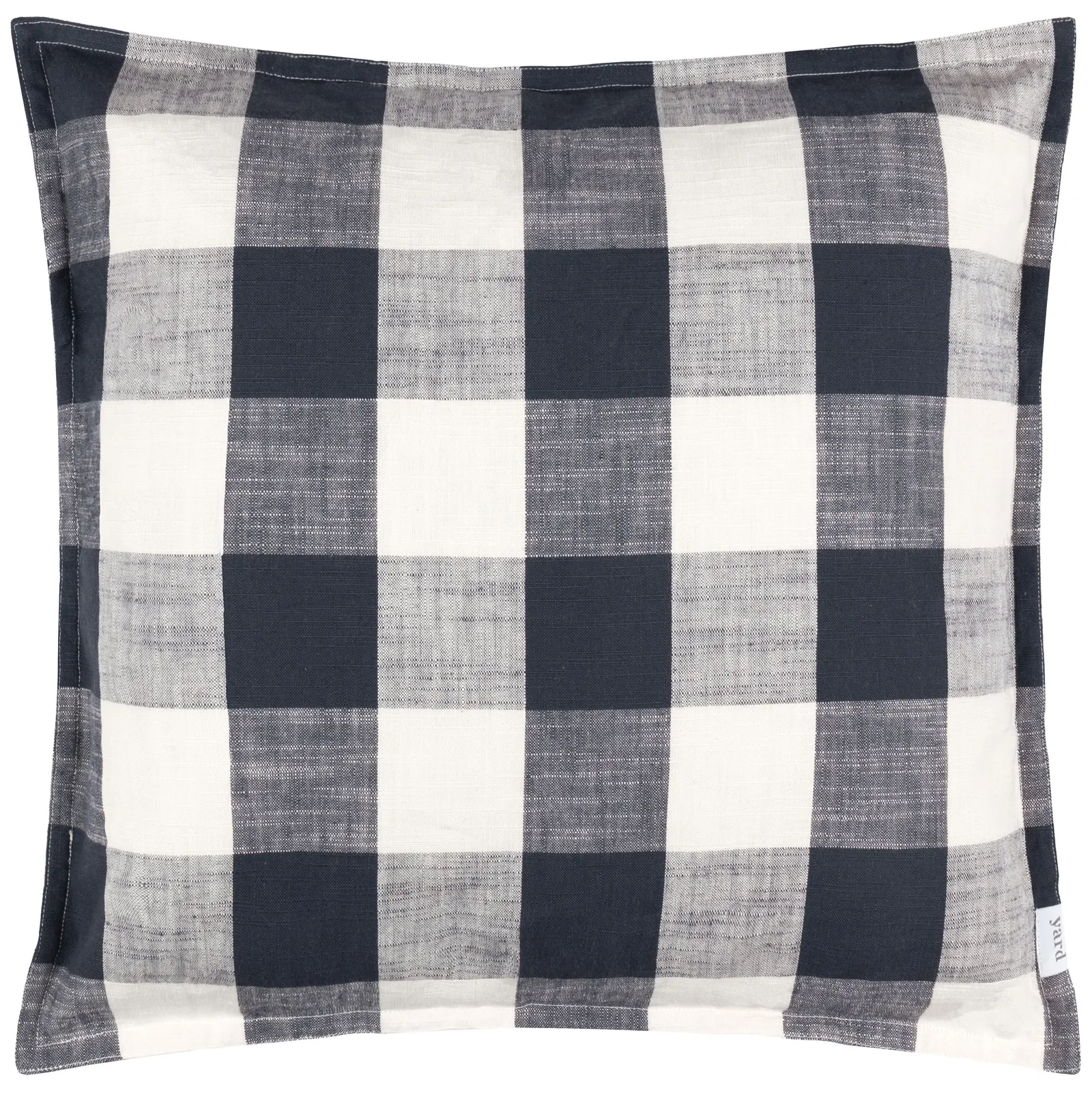 Yard Chesil Check 100% Cotton Outdoor Cushion in Navy 2
