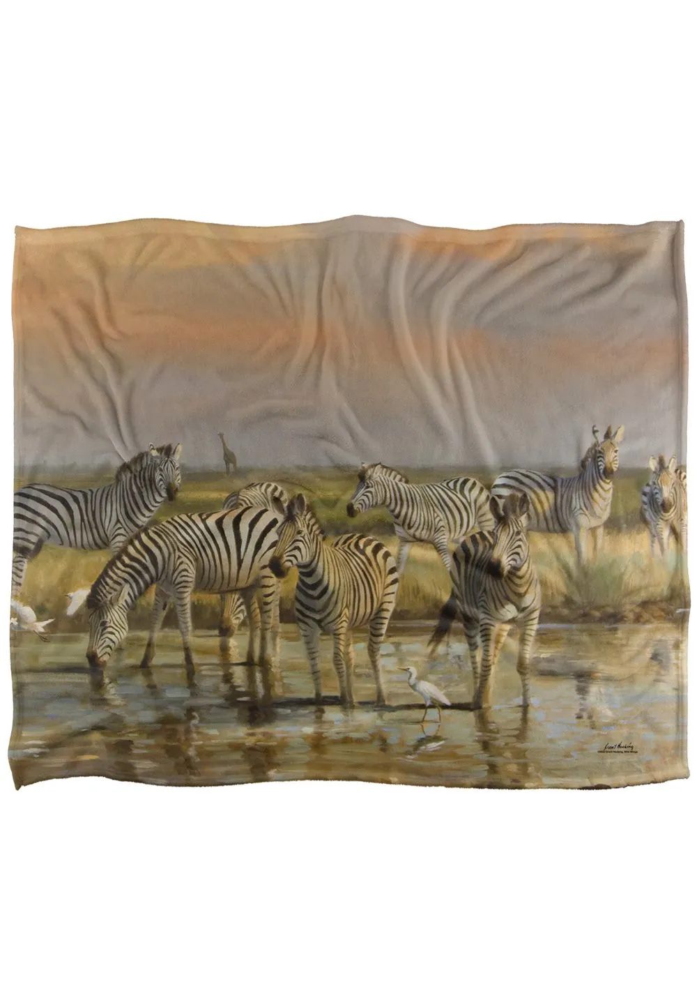 Wild Wings Sundowners 2 Silky Touch Super Soft Throw Blanket 152 X 127 cm in White