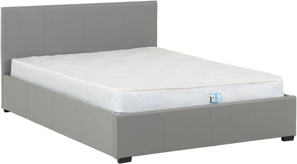 Seconique Waverley 4'6" Storage Bed - Grey Faux Leather 3