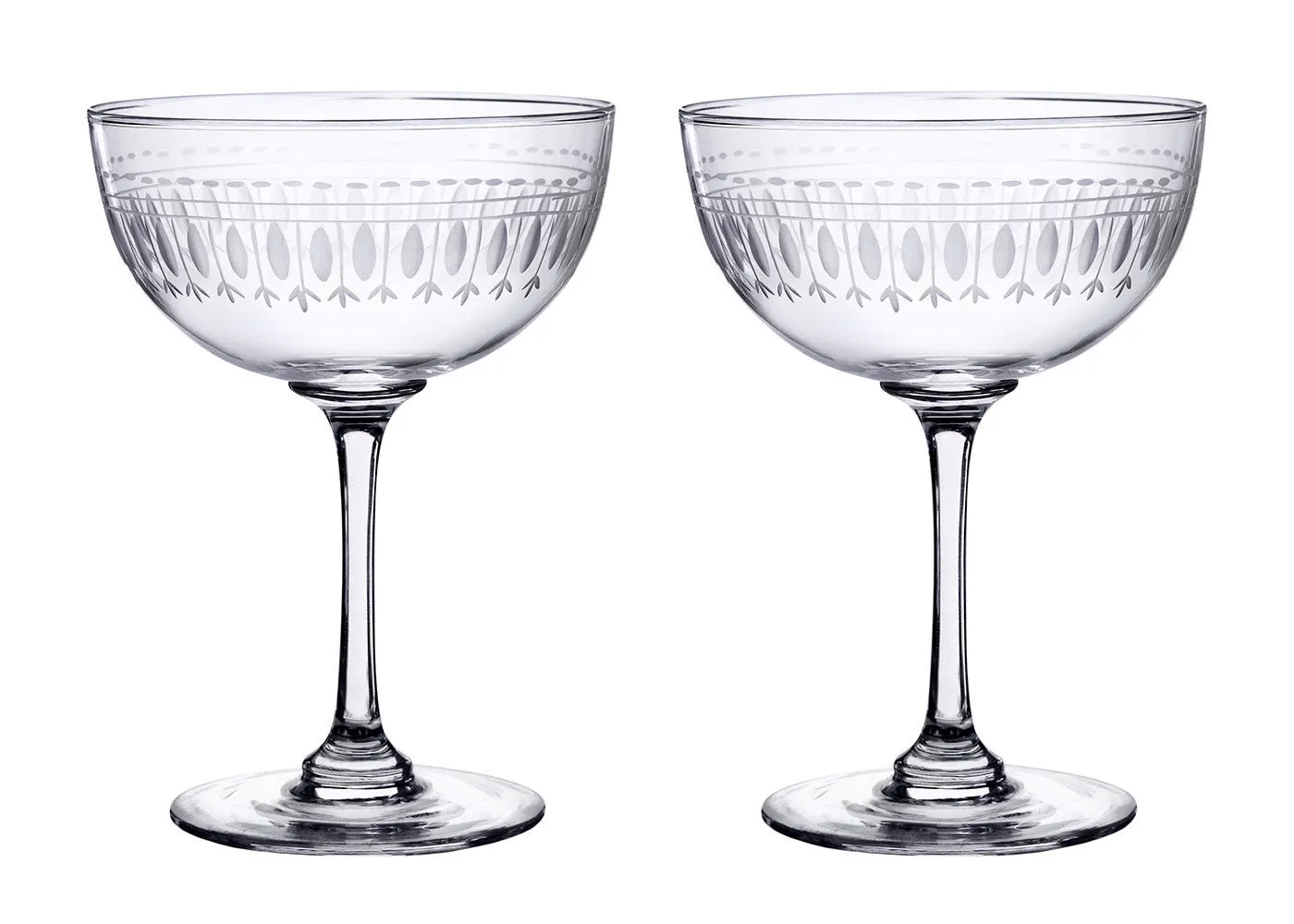 The Vintage List Champagne Saucers Ovals Set of 2
