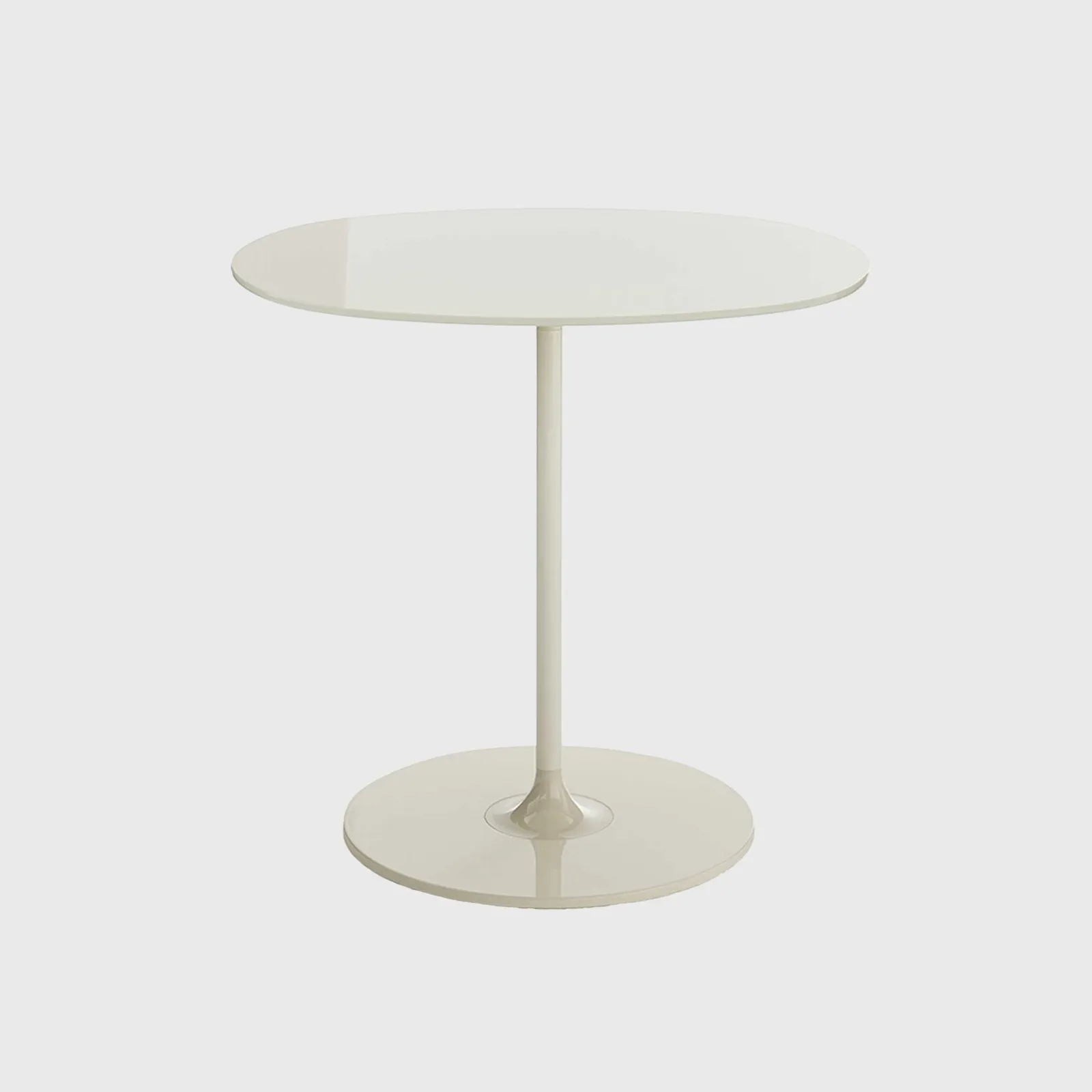 Kartell Thierry Side Table 45X45X45 White, Round Glass | Barker & Stonehouse