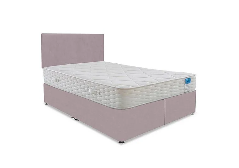 Memory Plus Divan Set With No Storage - Super King - Plush Lilac