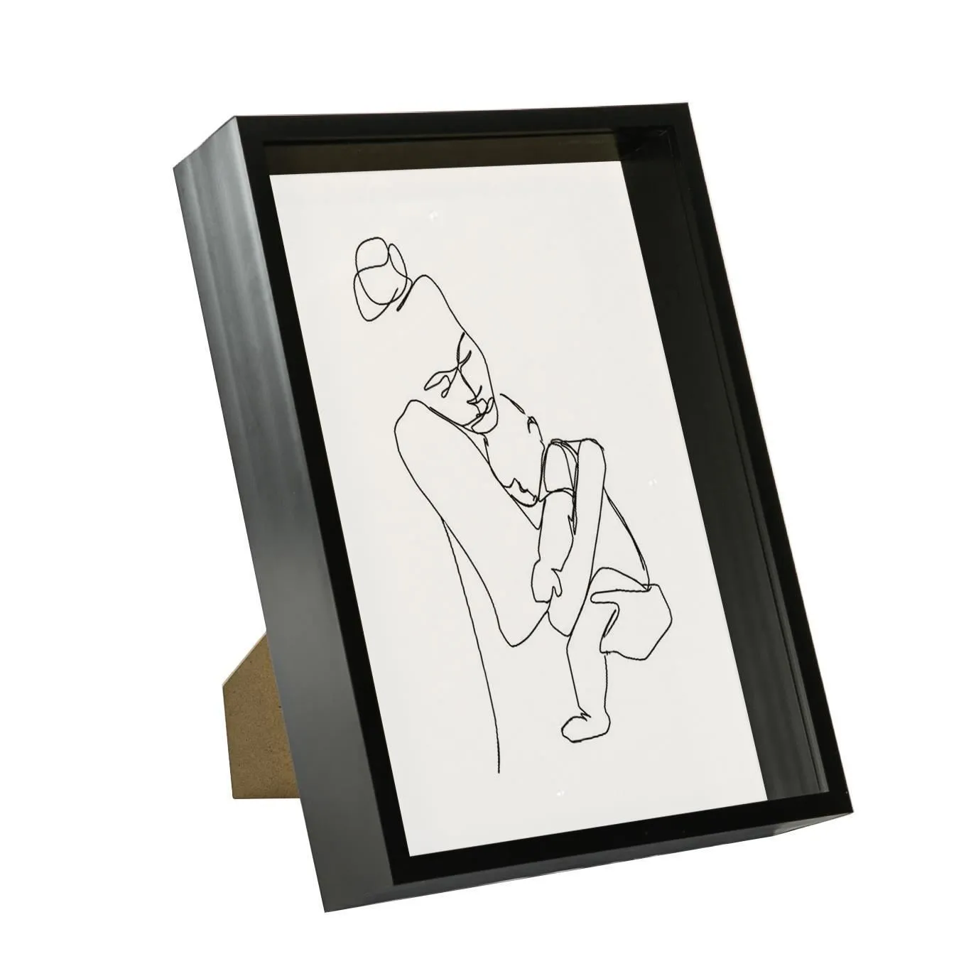 Nicola Spring Deep Box Photo Frame - A4 (8 x 12") in Black