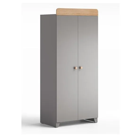 Little Acorns Classic Oak Effect 3 Drawer Chest and Wardrobe Nursery Set 4