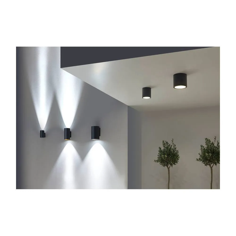Netlighting Cosmos 14cm Outdoor Up Down Wall Lamp Grey LED 36W 3000K IP66 On Off 2