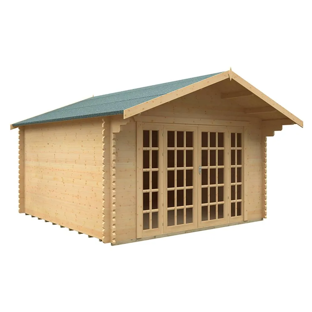 Buttercup Farm 14x14 Balmoral 44mm Cabin - L415 x W415 x H282.2 cm in Natural