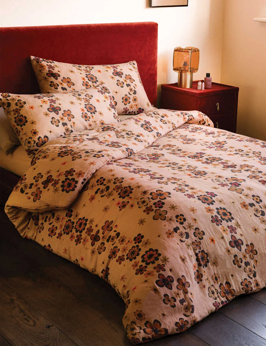 Rockett St George Pure Cotton 180 Thread Count Patterned Duvet Cover Cream Mix