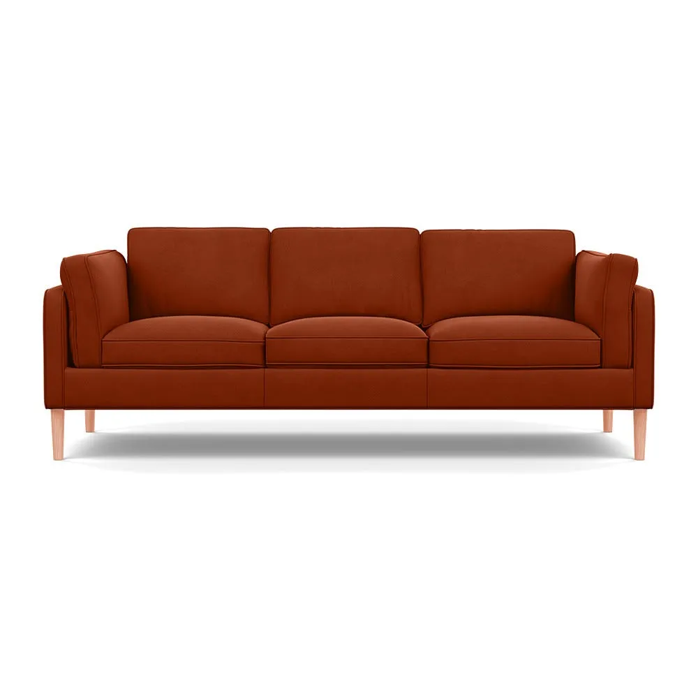Heal's Sonno 4 Str Sofa Nobilis Velvet Rust 06 Natural Feet 1