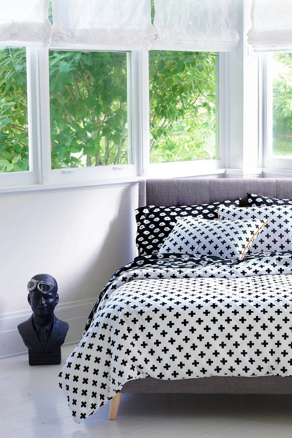 Martex Black 'Umbria' Duvet Cover Set