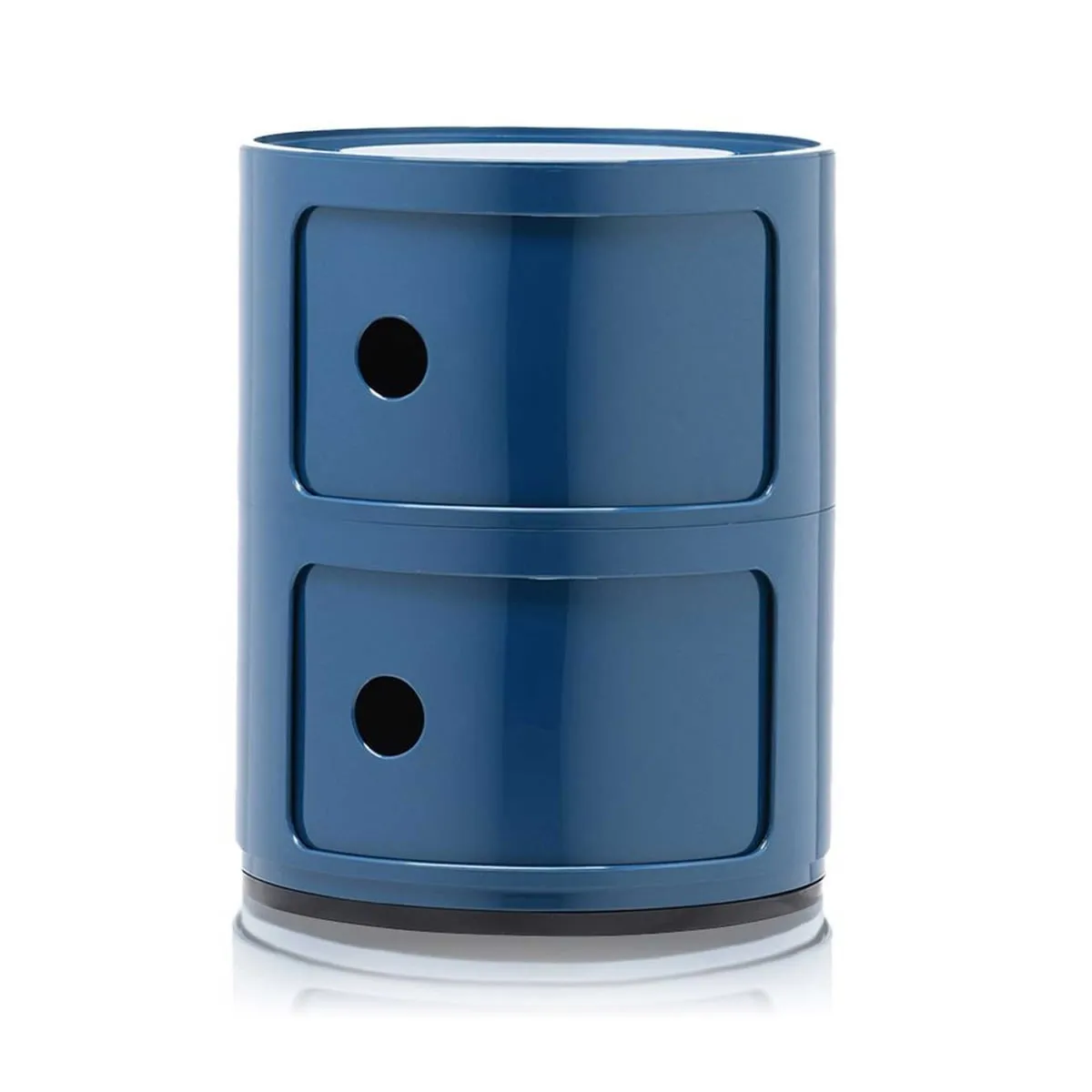 Kartell Componibili 2 Drawer Storage Unit Table, Blue Plastic | Barker & Stonehouse 2