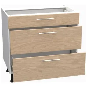 Wickes Orlando Scandi Oak Slab Drawer Unit - 900mm 2