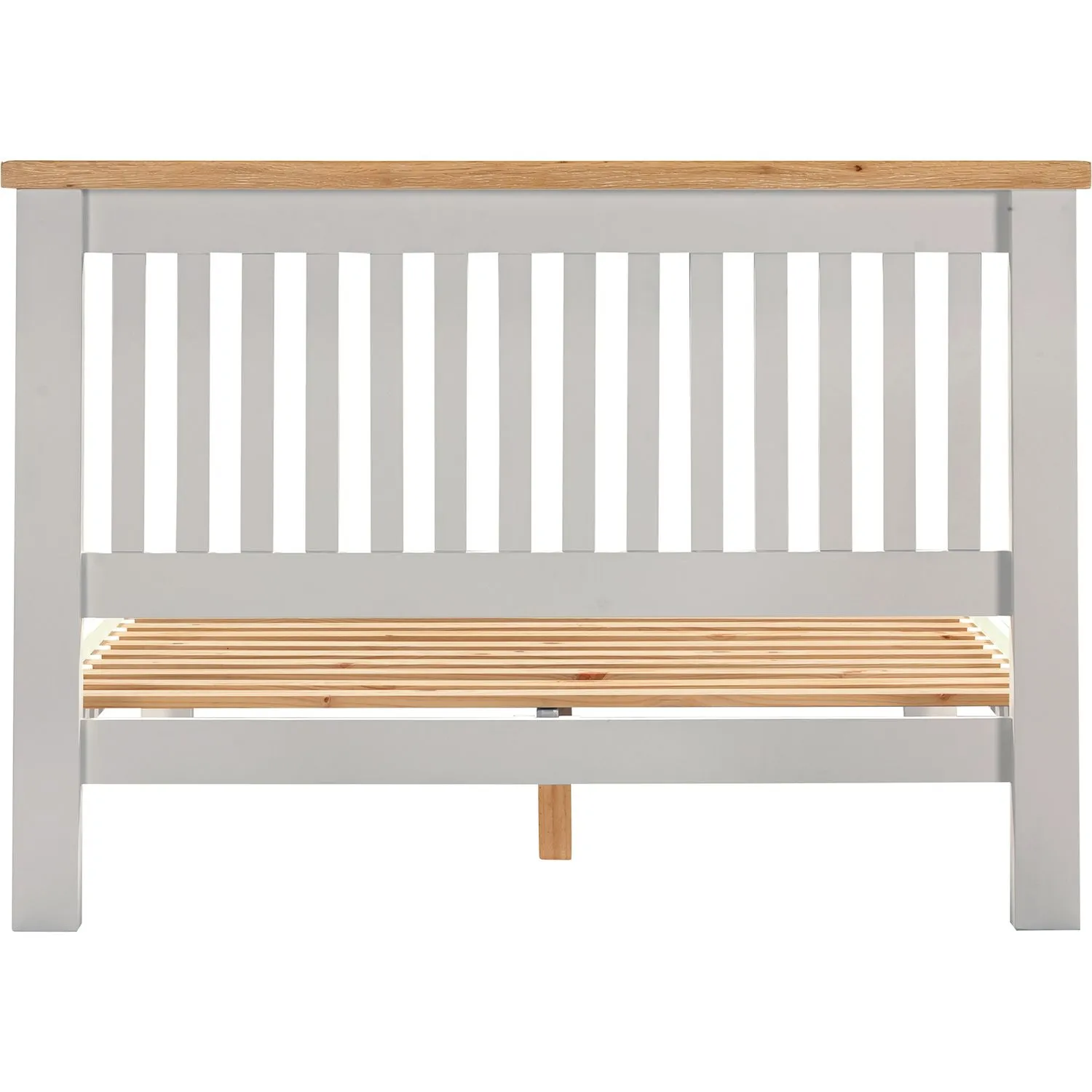 Seconique Windsor 4'6" (Double) Bed Low Foot End (Part Assembled) in Light Grey 5