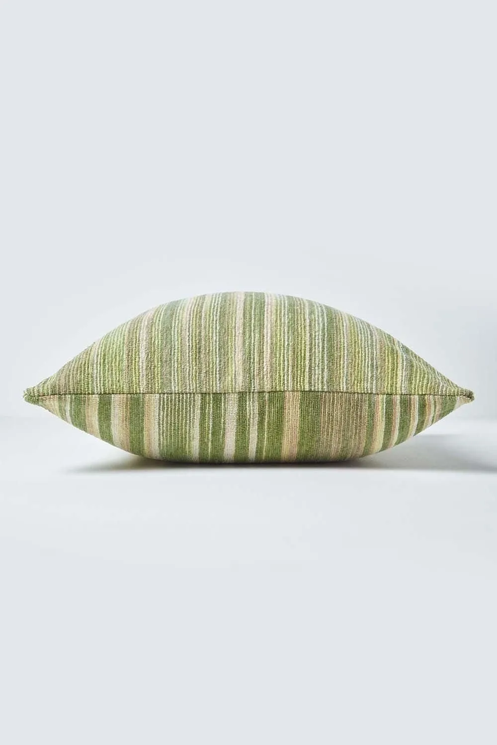 Homescapes Cotton Chenille Tie Dye Cushion Cover in Green 2