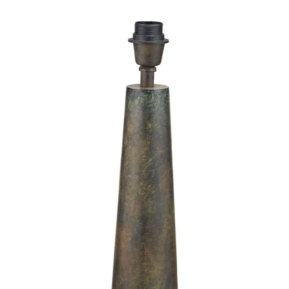 Pacific Lifestyle Arbor Verdi Gris Metal Conical Floor Lamp with Milos Linen Tapered Lampshade 2