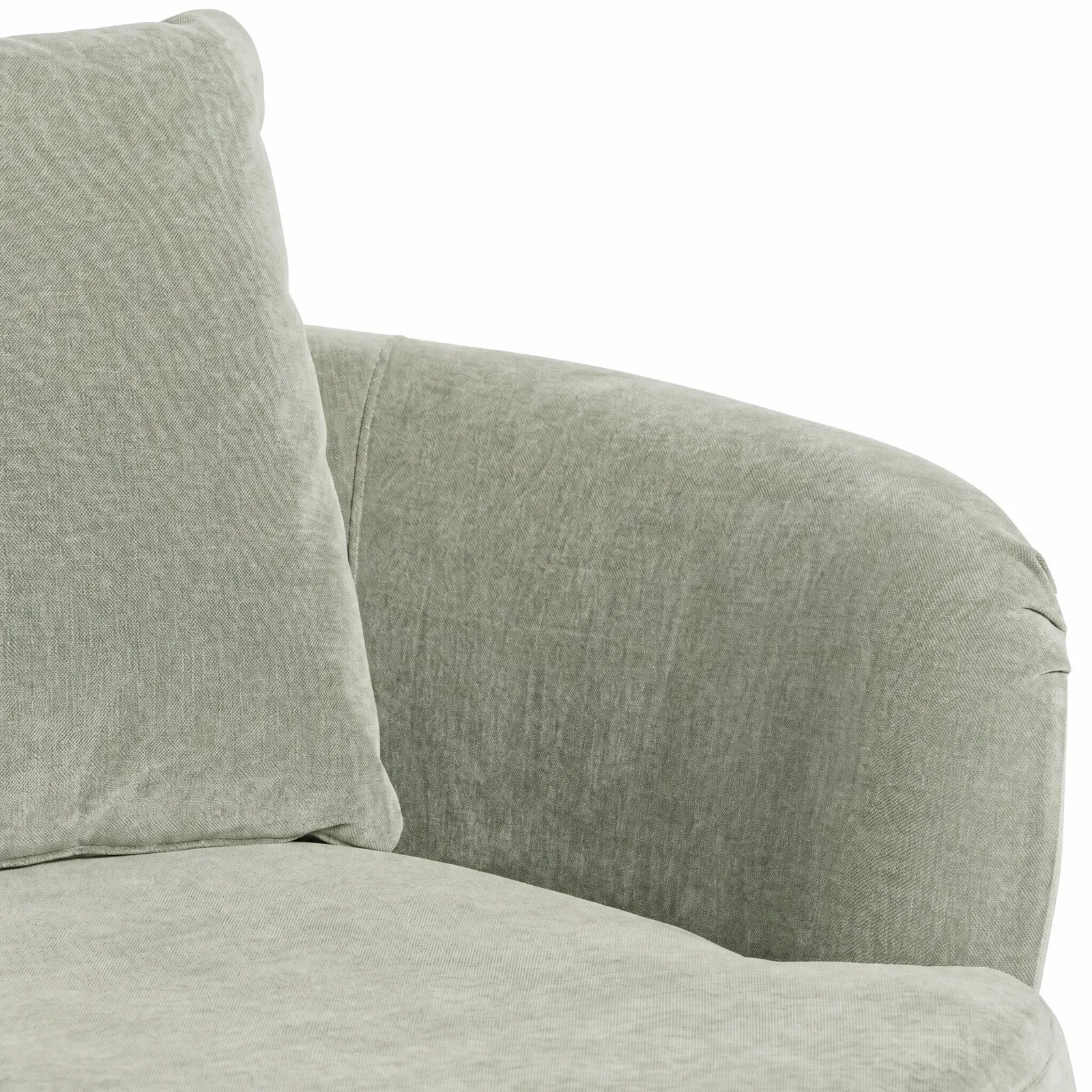 Floyd Cuddler Swivel Armchair With Foam, Green | Barker & Stonehouse 4