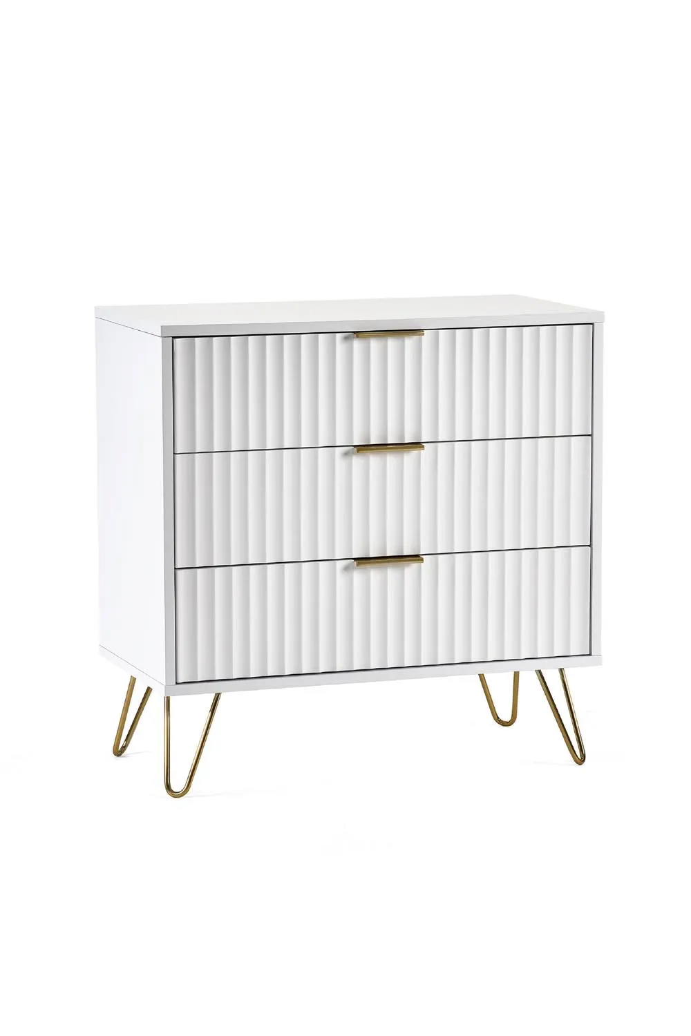 Julian Bowen Murano 3 Drawer Chest in White 3
