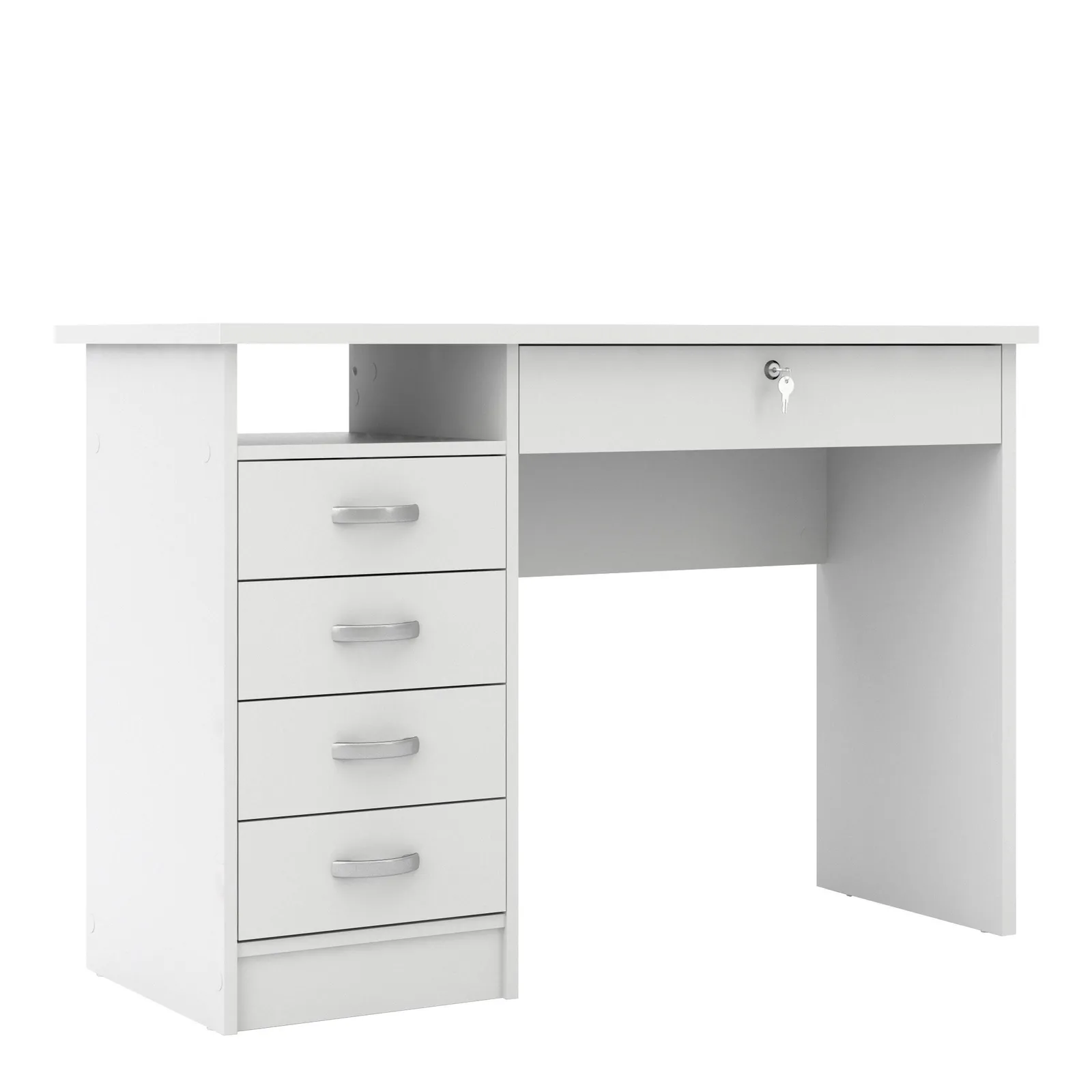 Furniture To Go Function Plus Desk 5 Drawers in White