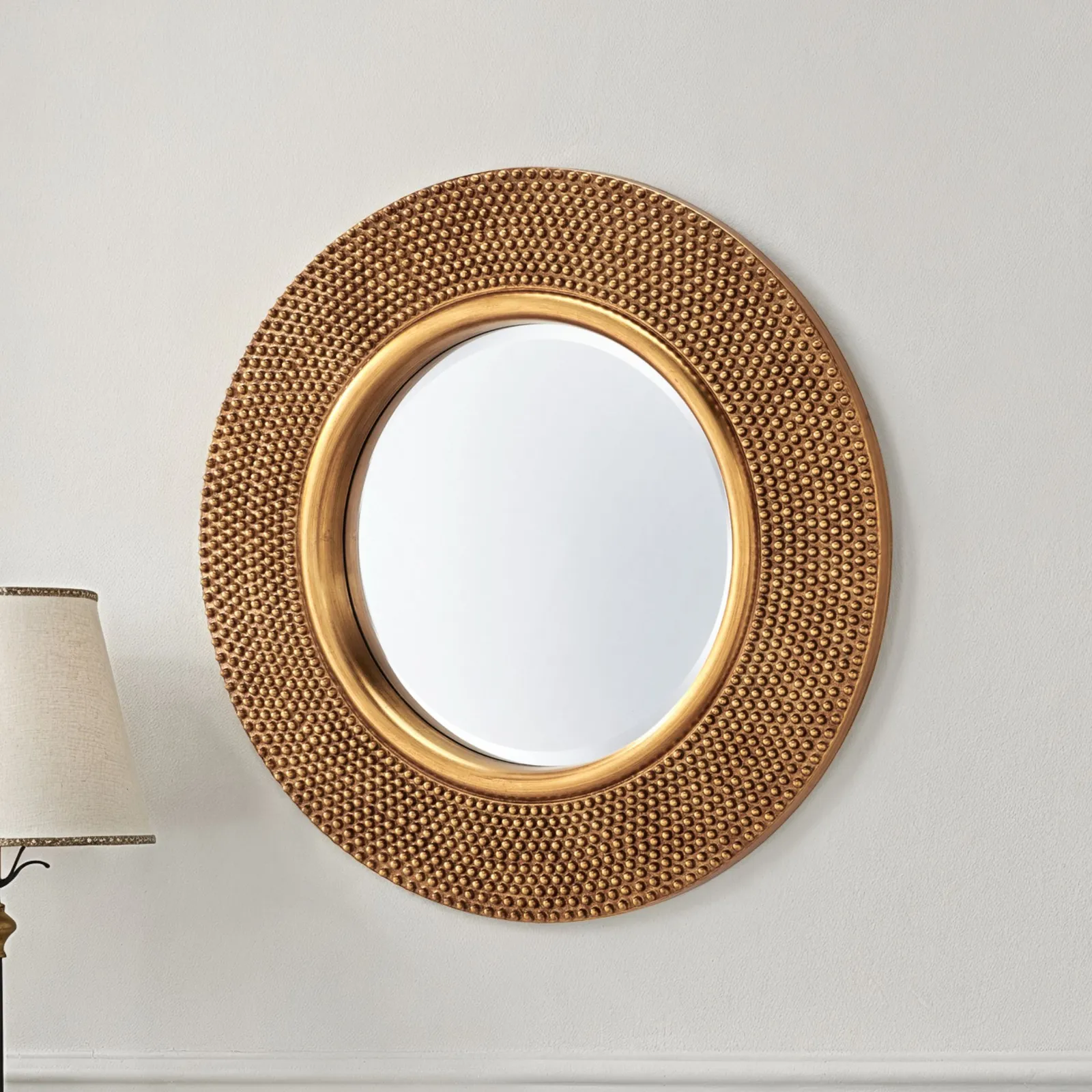 Yearn Mirrors Bobble round mirror Gold 79cm in Metallic Gold 2