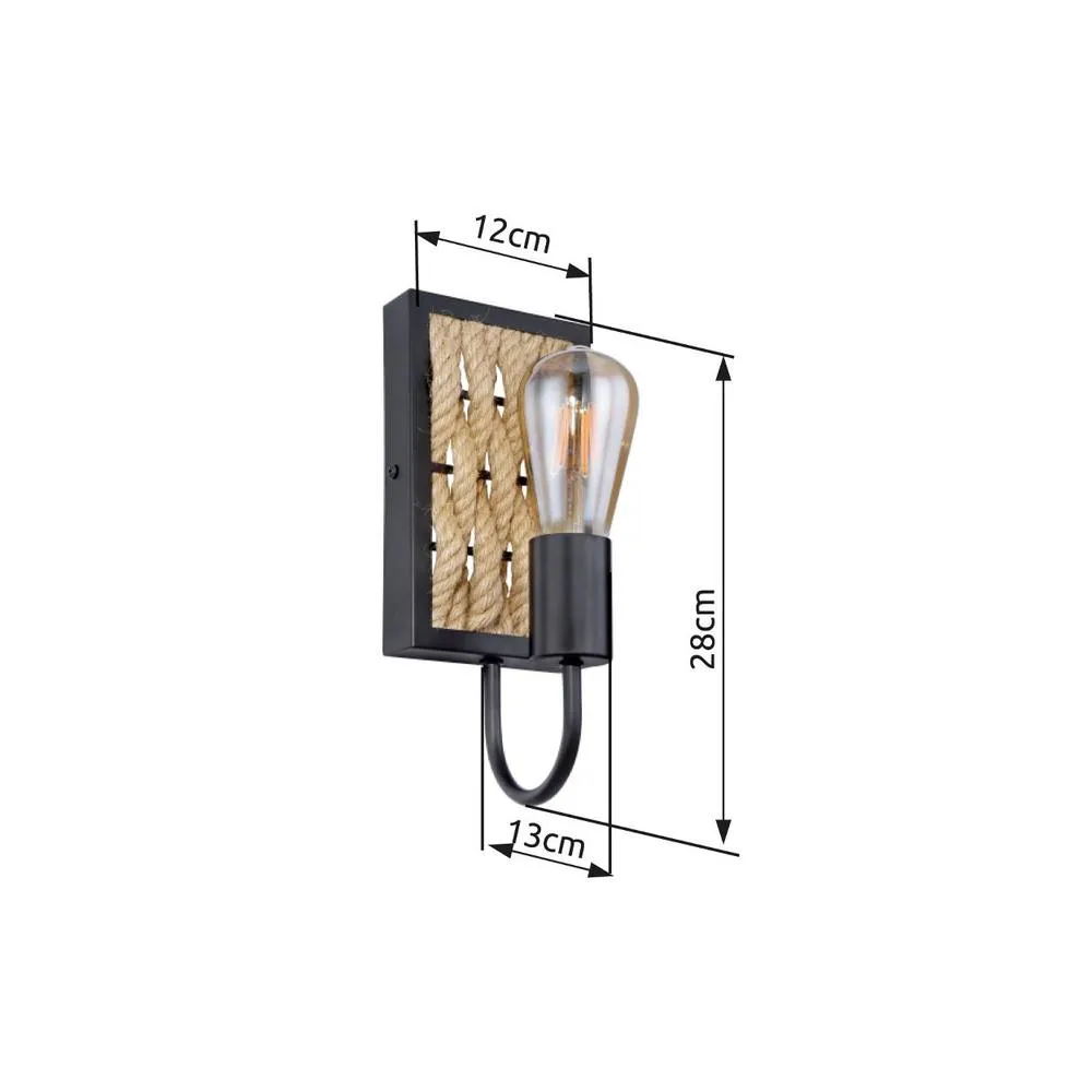 Netlighting Halia Wall Lamp Matt Black 1x E27 6