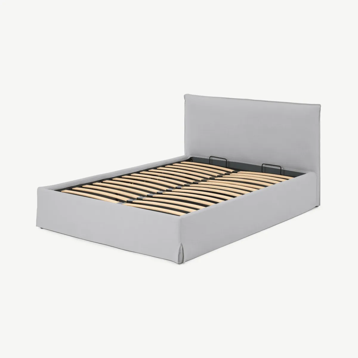 Orsa King Size Ottoman Storage Bed, Mineral Cotton & Linen Mix