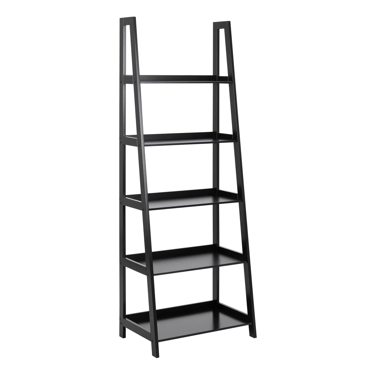 Furniture To Go Wally Bookcase with 5 Shelves in Black
