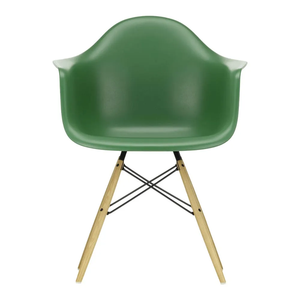 Vitra Eames DAW Armchair RE in Emerald with 65 Ash Honey Tone Base 05 Glides 1