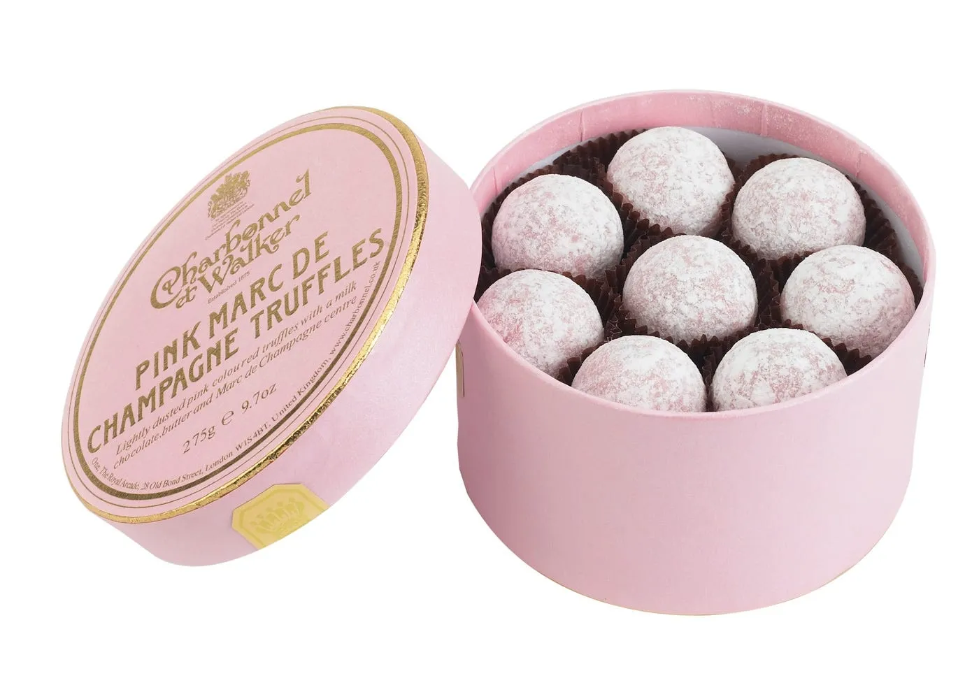 Charbonnel et Walker Ltd Pink Marc de Champagne Truffles Double Layer