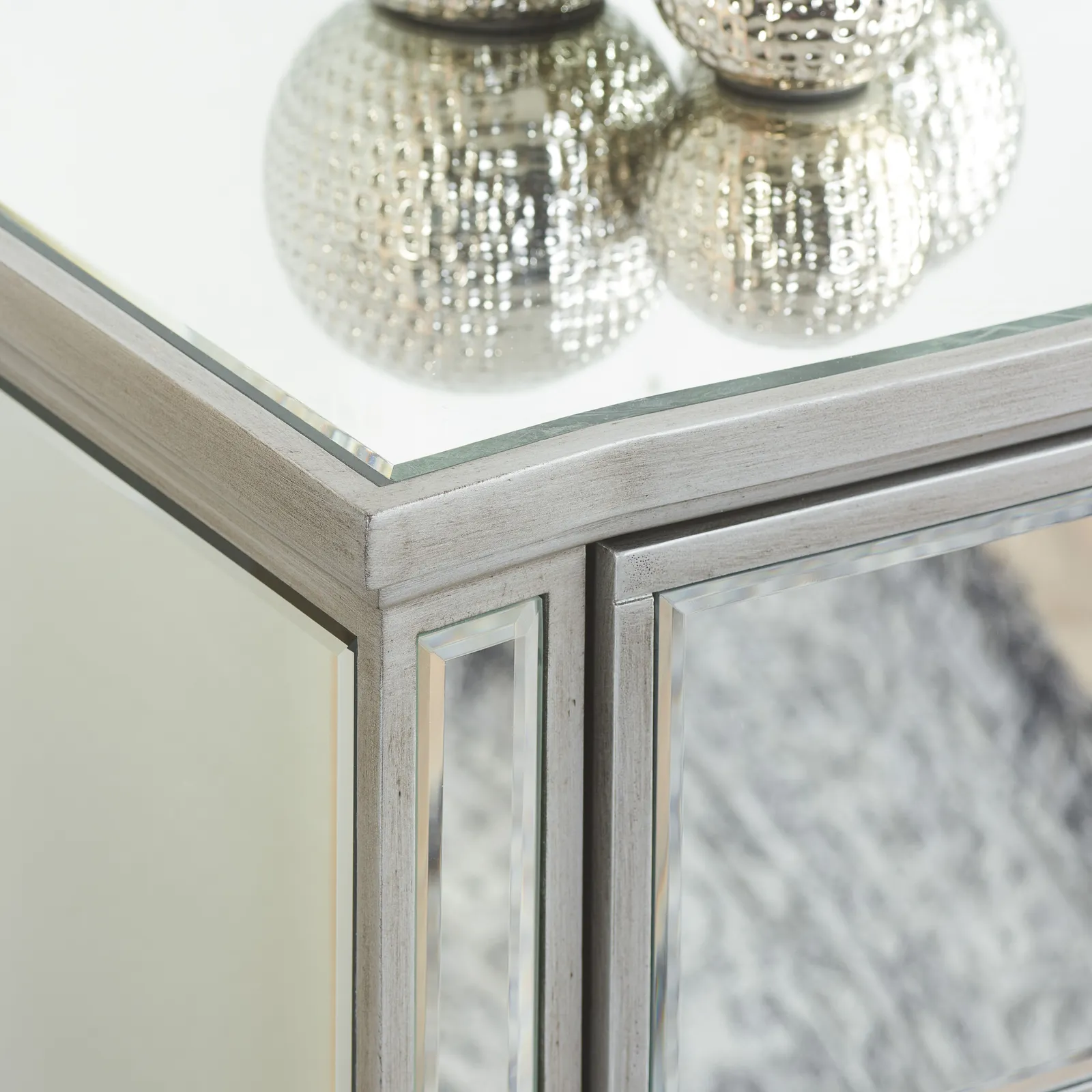 Birlea Elysee 6 Drawer Wide Chest Mirrored in Silver 4