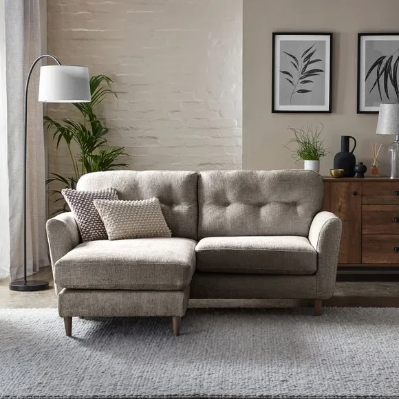 Sven Chunky Chenille Reversible Corner Chaise Sofa 1