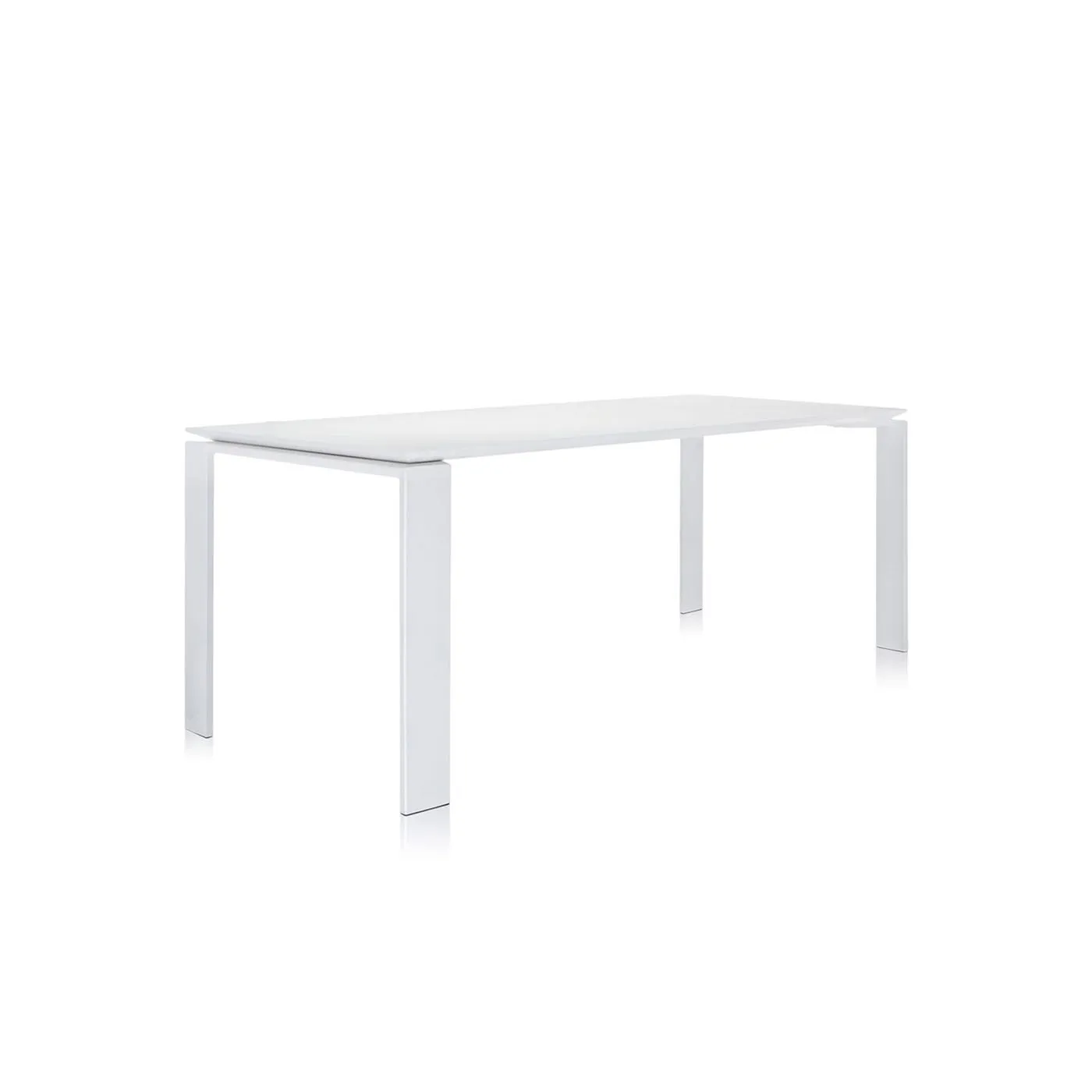 Kartell Four Dining Table 6-8 Sml Seater 82 White Top White Legs