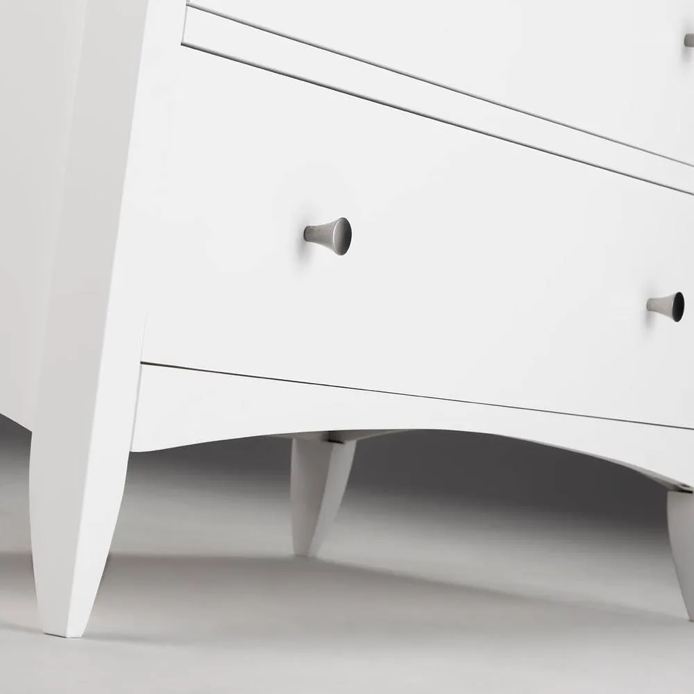 Statement Furniture Edward Hopper 5 Drawer Chest of Drawers in White 5