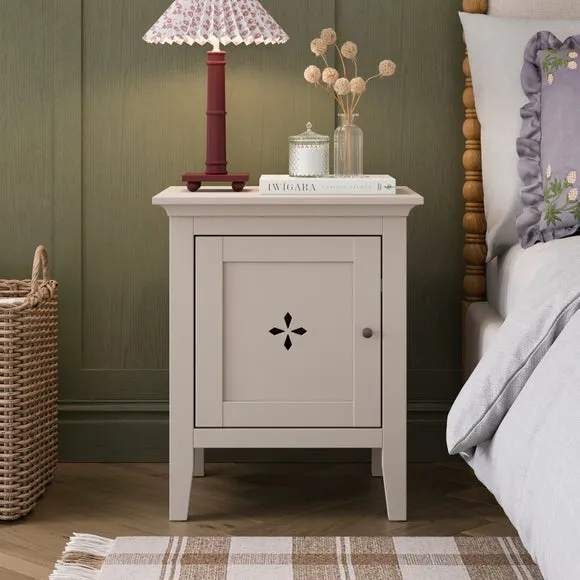 Lynton Petal Cut Out 1 Door Bedside Table